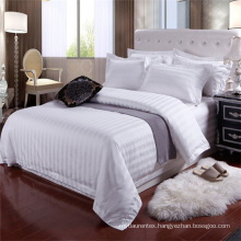 Hotel Bedding White Satin Stripe Quilt Duvet Cover King Size